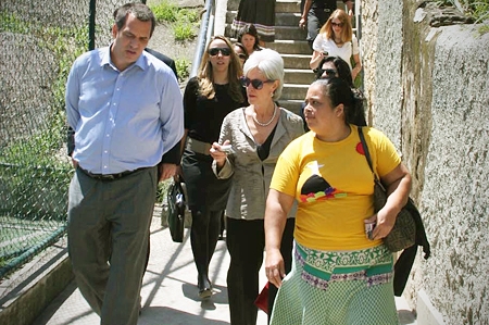 HHS Secretary Sebelius tours Santa Marta Favela in Rio de Janeiro, Brazil with a local health outreach worker. Credit: Photo by U.S.ConGen - Rio de Janeiro.