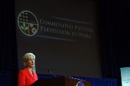 HHS Secretary Sebelius announces the Communities Putting Prevention to Work initiative from HHS headquarters in Washington, DC. Credit: Photo by Chris Smith – HHS Photographer.