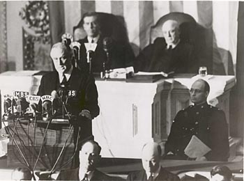 Roosevelt delivers Day of Infamy speech