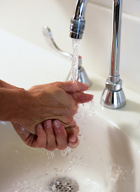 Photo: Washing hands