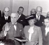 Harry Truman being sworn in
