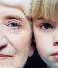 Elder woman and a girl