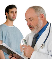Man with his doctor