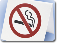 Graphics: No Smoking sign.