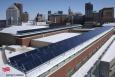 An aerial view of the solar installation | courtesy of District Energy St. Paul