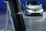 Chevy Volt and replica battery | Photo Courtesy of Argonne Lab's Flickr 