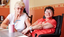 Elderly mother and disabled daughter