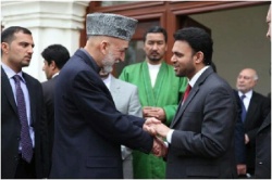 Date: 04/2012 Description: Special Envoy Hussain with Afghanistan President Karzai. - State Dept Image