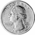 Twenty-Five-Cent Coin (Quarter) Standard Quarter obverse (reverse on mouse over)