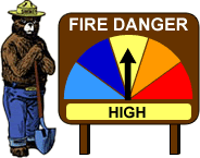 Fire danger - high