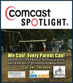 Image of TV PSA aired on Comcast Spotlight with kids being active
