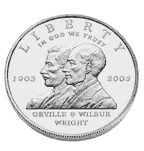 Silver First Flight Centennial Commemorative Coin design
