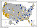 Map of Annual Percent Change in Real Gross State Product