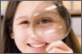 Magnifying glass girl