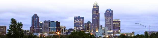 The Charlotte city skyline