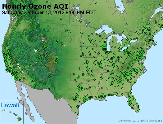 Hourly Ozone AQI