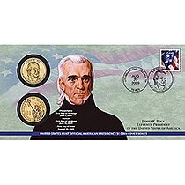 JAMES K. POLK $1 COIN COVER