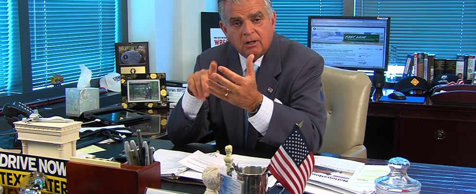 Secretary LaHood at his desk