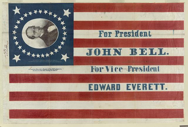 1860 campaign banner for John Bell