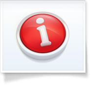 red circular info button