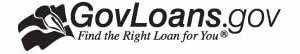 Black and white GovLoans.gov Logo