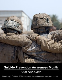 Suicide Prevention Awareness Month Image – I Am Not Alone