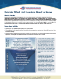 Military Suicide: What Unit Leaders Need to Know