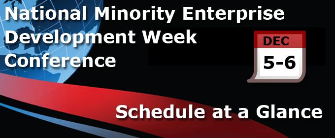 Minority Enterprise Development Week Conference - Schedule at a Glance