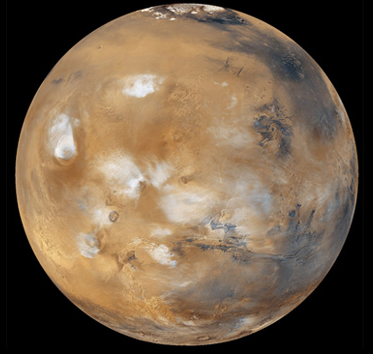 A photo of Mars.