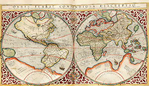  One of a collection of maps by Gerardus Mercator linked with the Greek figure of Atlas
