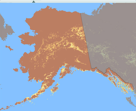 vegetation growth for Alaska