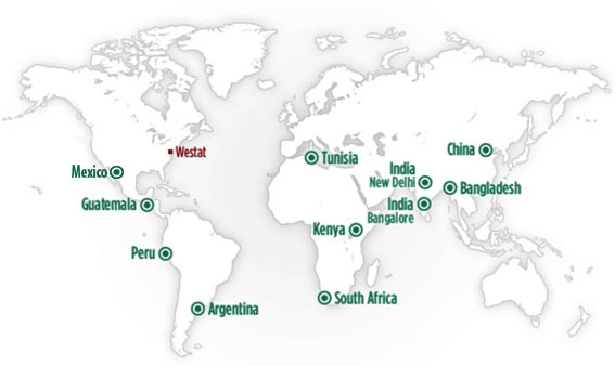 Map image of each of the 10 Centers of Excellence collaborates with research institutions