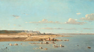 image: Paul Guigou, Washerwomen on the Banks of the Durance, 1866