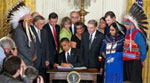 Signing the Tribal Law and Order Act (source: White House photos and videos)