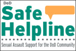 Safe Helpline Logo: sexual assault support for the DoD community