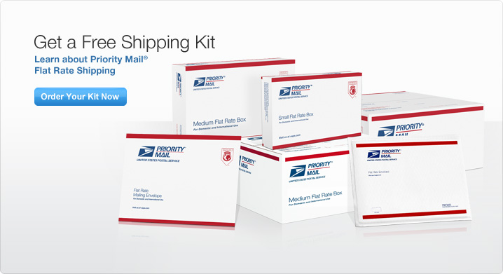 Get a Free Shipping Kit. Learn about Priority Mail Flat Rate® Shipping. Order Your Kit Now. Image of Priority Mail® shipping supplies.