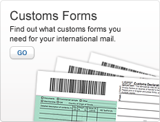 Customs Forms. Find out what customs forms you need for your international mail. Go. Image of customs forms.