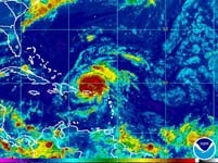 Date: 08/22/2011 Description: FILE PHOTO: NOAA image showing hurricane the Caribbean. © AP Image