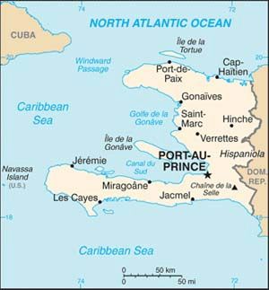 Date: 12/08/2010 Description: Map of Haiti © CIA World Factbook