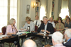 a photo of Dr. Francis Collins speaking during a trans-NIH working group.