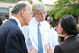 A photo of Dr. Francis Collins speaking to a program participant.