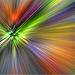 Digital image of multi-colored rays of light