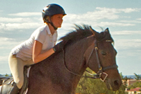 mother and daugher on horses