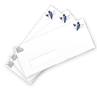 Image of personalized stamped envelopes