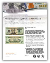 $100 Note Milestones - PDF Factsheet