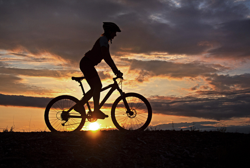 Student Sarah Keller kick starts her day with a sunrise ride at 6,365 ft. above sea level.