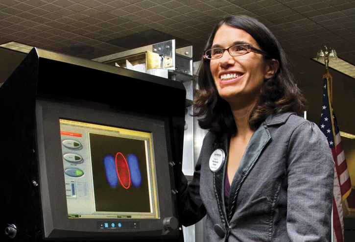 Los Alamos researchers use a magnetic field detector to screen carry-on liquids at airports