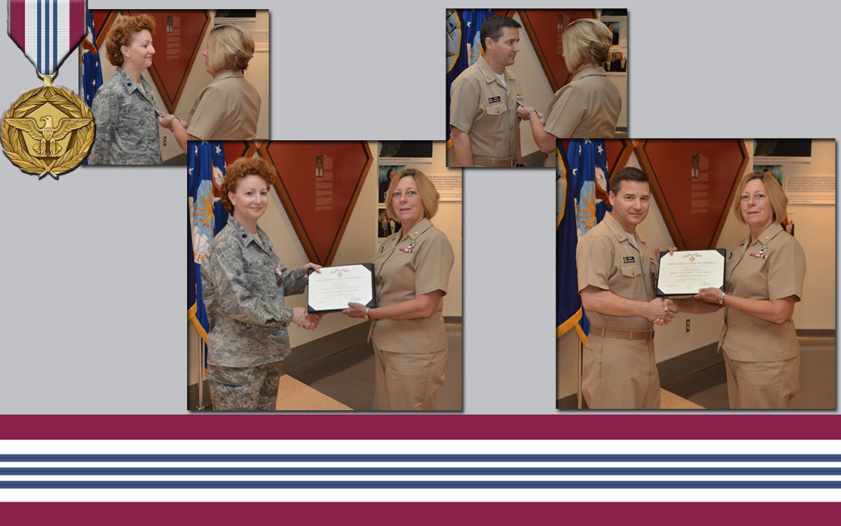 DLA JRF members receive the Defense Meritorious Service Medal.