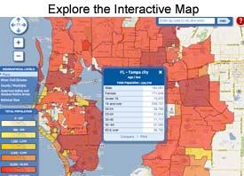 Interactive Population Map Widget