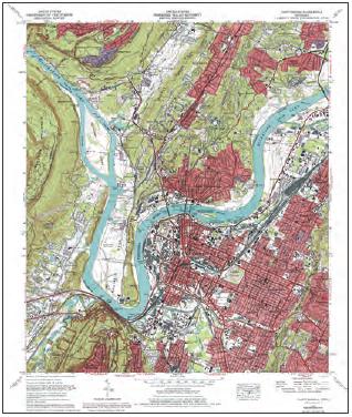 Sample image of a USGS topographic map
